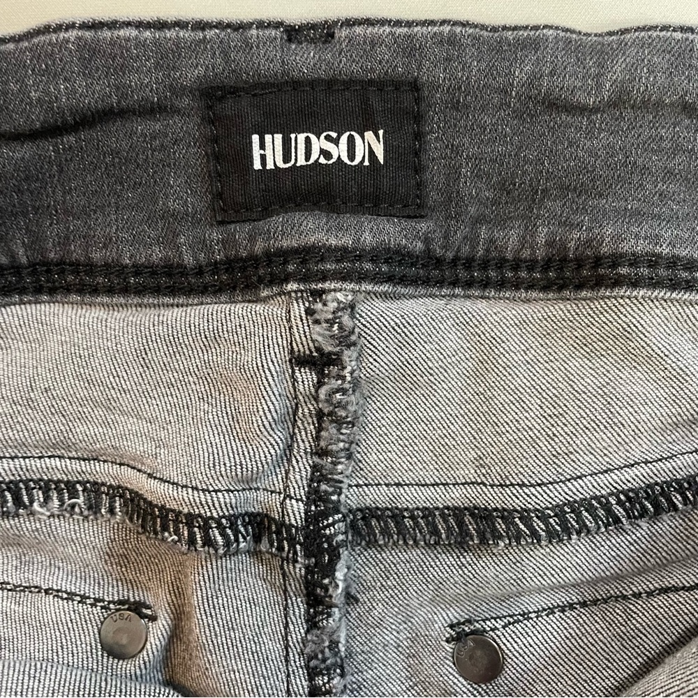 New Hudson Collin Mid-Rise Skinny Ankle Grey Jeans Size 32 - Picture 5 of 12